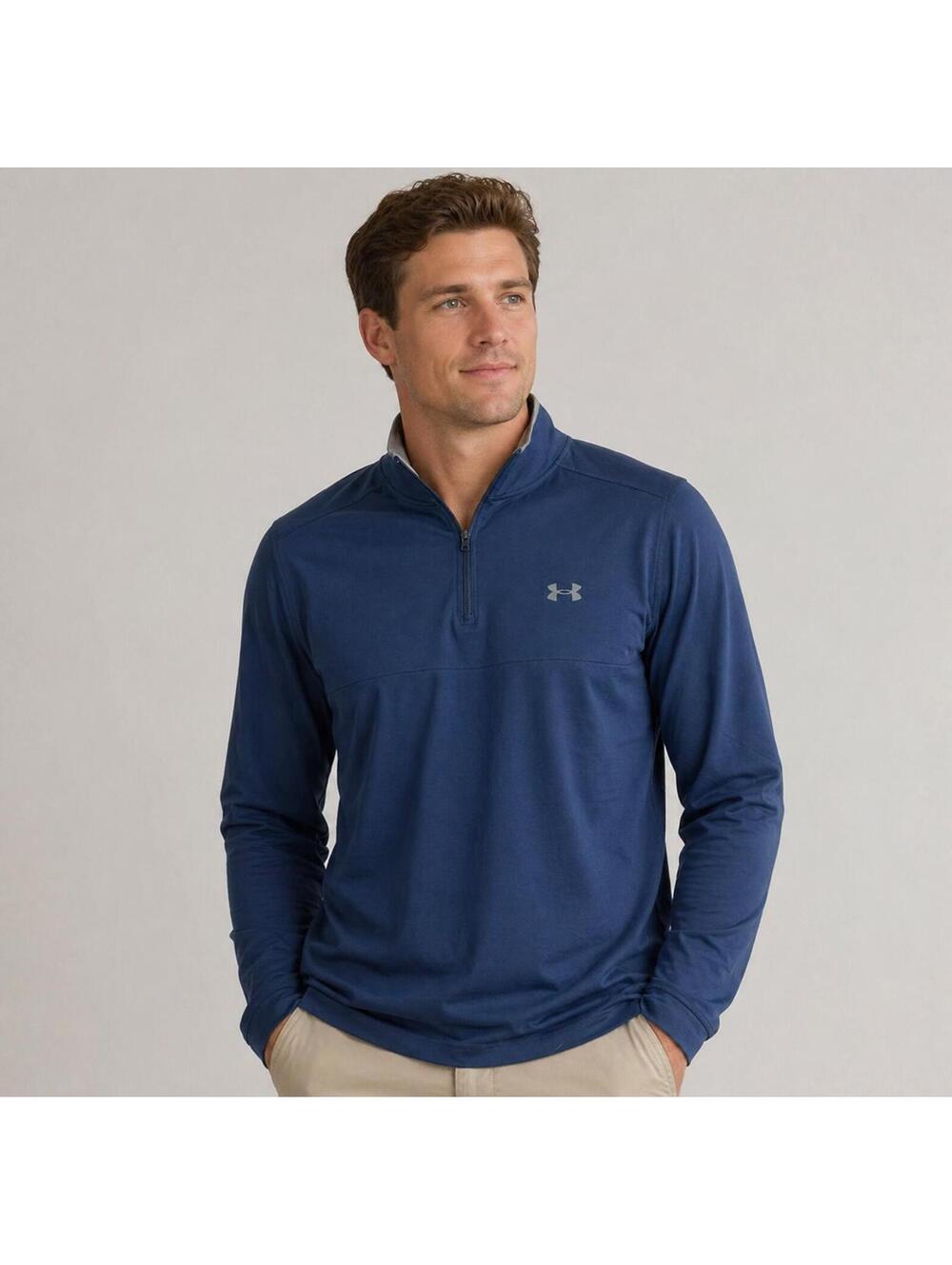 Under‎ Armour Men's Navy Blue Quarter Zip Pullover Size XL